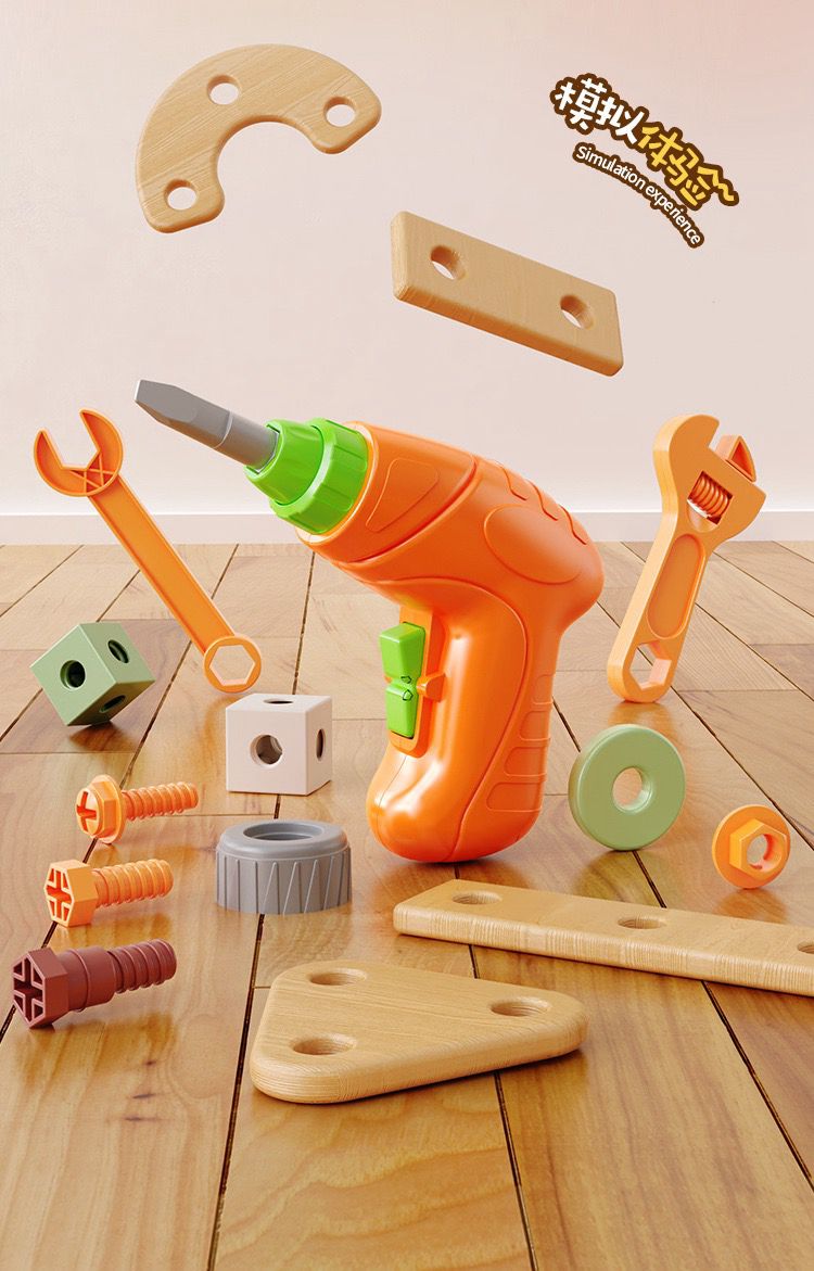 Power tool building set , age 3+ , Montessori Inspired Sensory learning. Have fun through cognitive development
