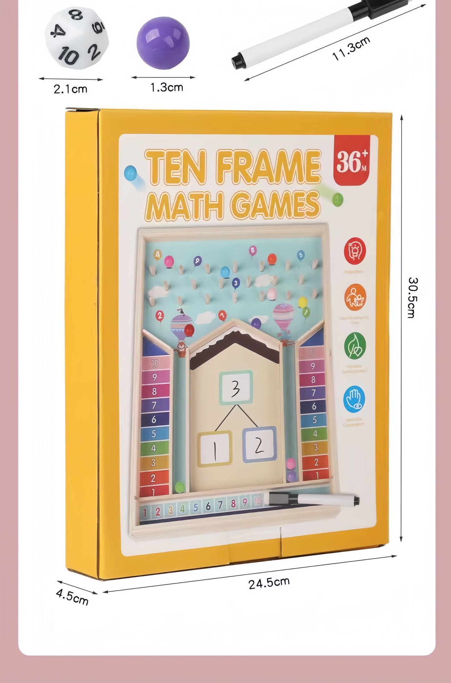ThinkMath 10-Sided Dice & Logic Frame Game – Fun STEM Learning for Young Minds